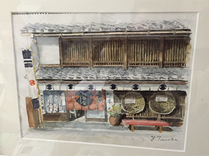 水彩画展準備