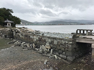 和歌浦三段橋の被害