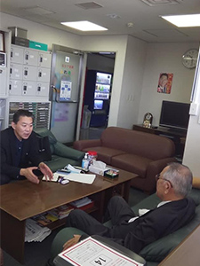 先輩との懇談