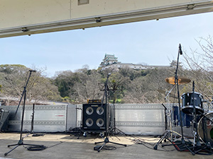 和歌山城イベント準備作業