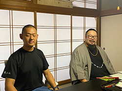 高野山の茶人である梅原さん、恵光院 近藤住職