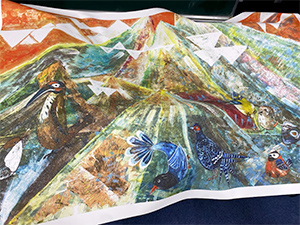 画家劉さんの絵画作品