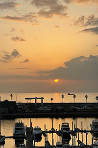 マリーナシティの夕日